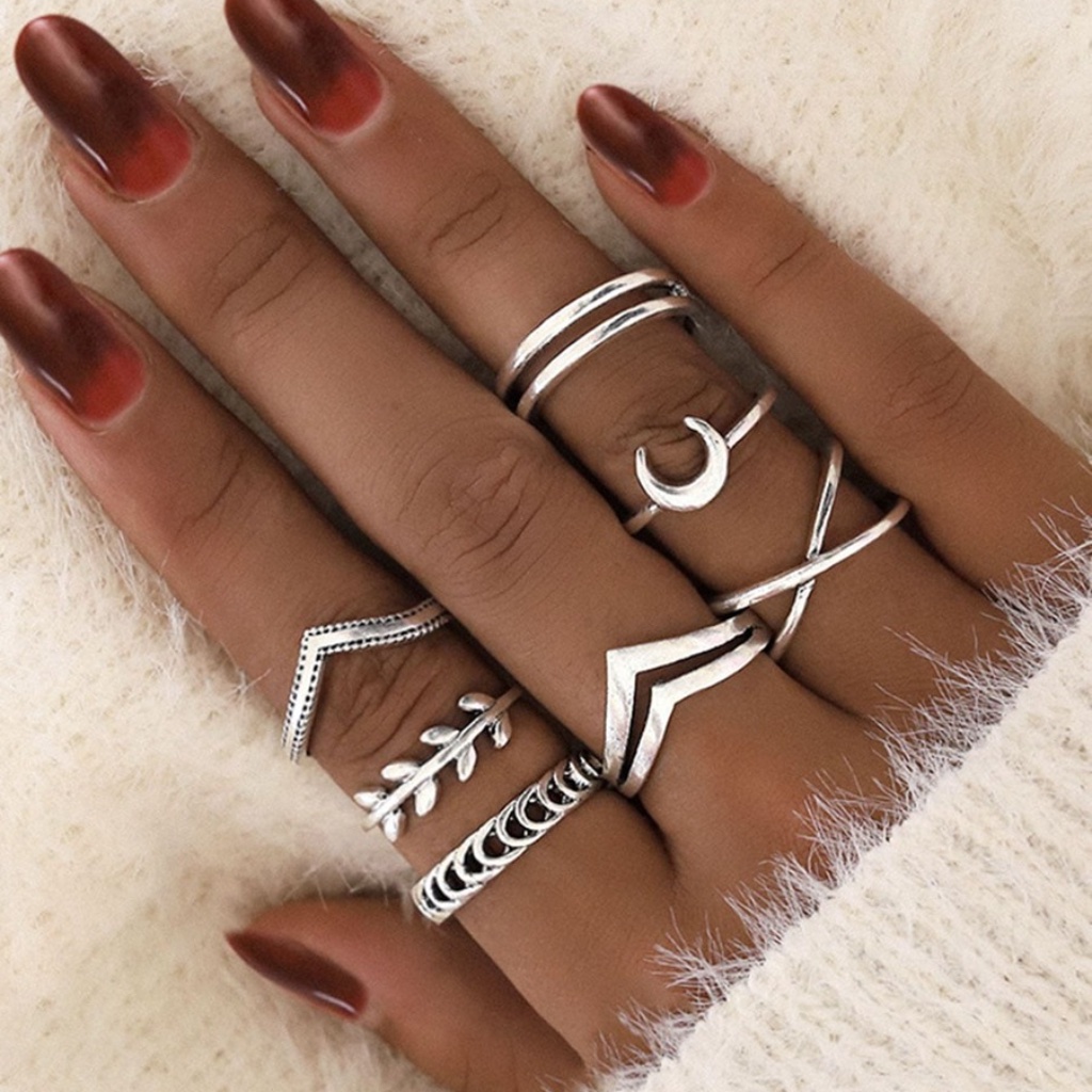 Boho Chic 7 Ring Set